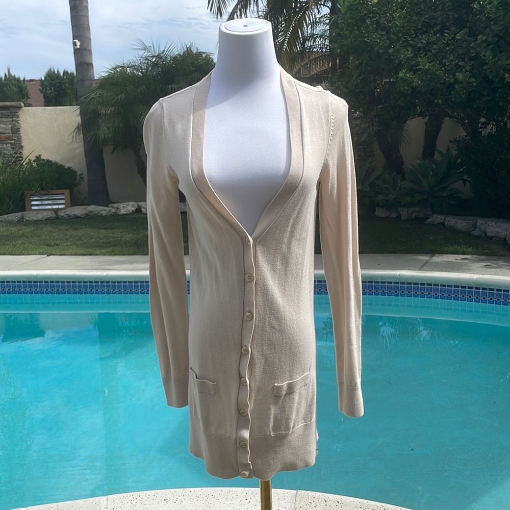 Halogen Oversized creme cardigan sweater | Size XS